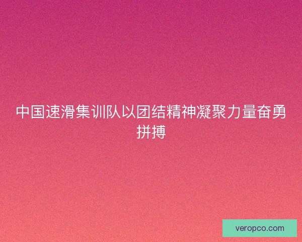 中国速滑集训队以团结精神凝聚力量奋勇拼搏 中国速滑集训队以团结精神凝聚力量奋勇拼搏