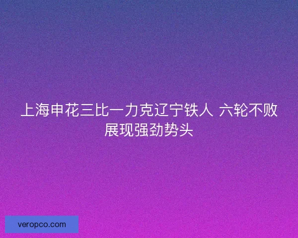 上海申花三比一力克辽宁铁人 六轮不败展现强劲势头 上海申花三比一力克辽宁铁人 六轮不败展现强劲势头